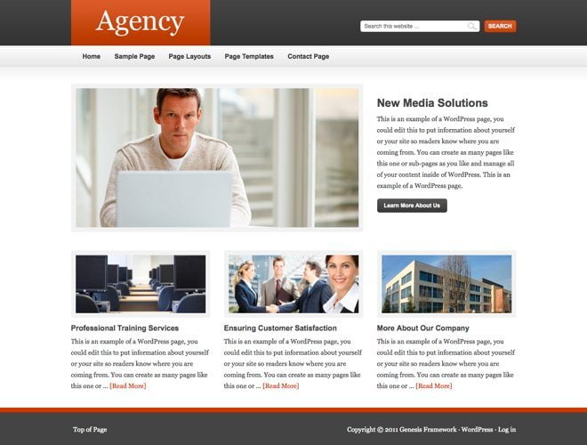 Agency ~ Genesis WordPress sablon