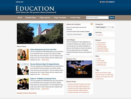 Education ~ Genesis WordPress sablon