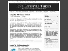 Lifestyle Charcoal ~ Genesis WordPress sablon